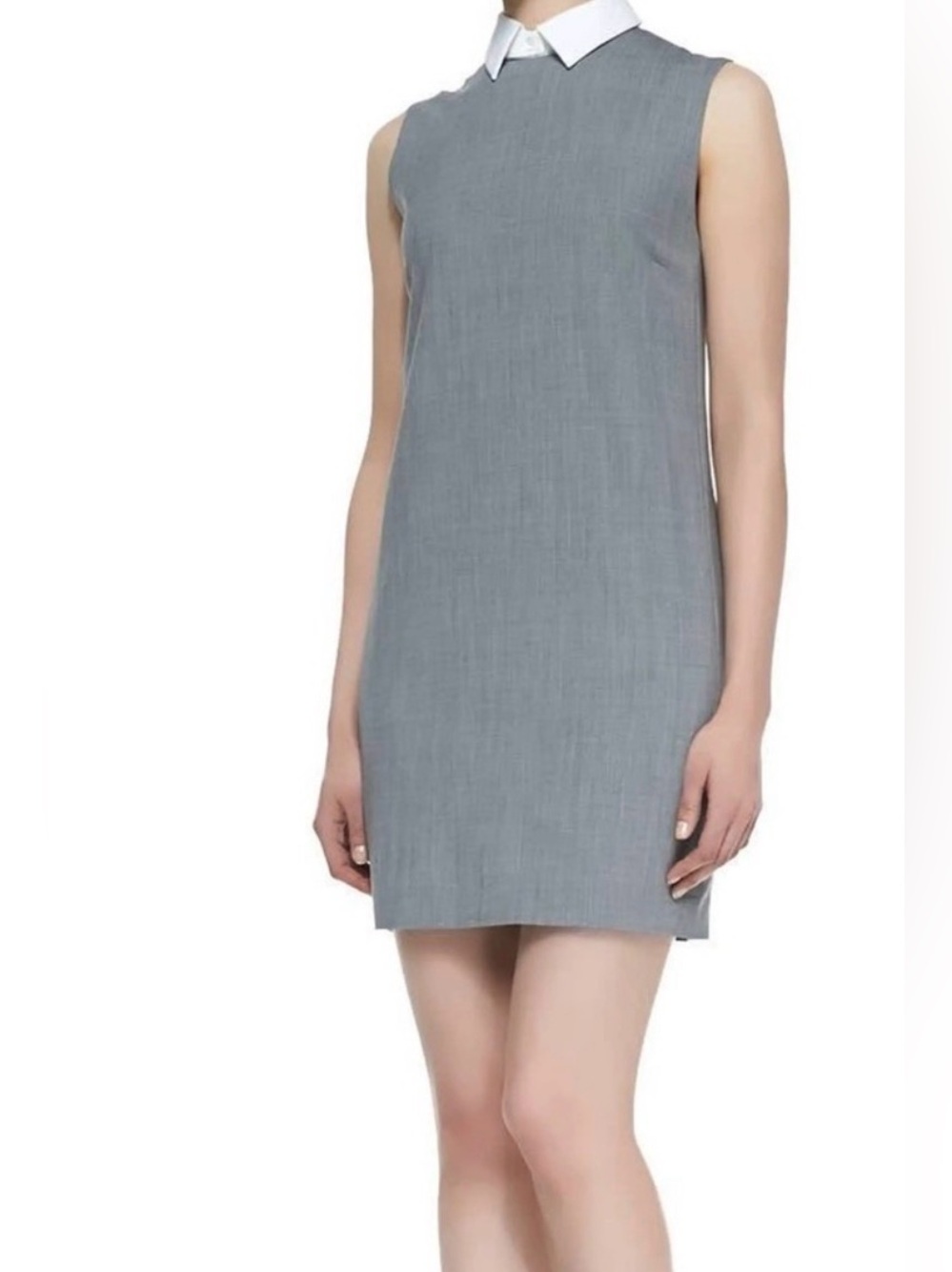 🩶 NWT Theory Audrice Shift Dress with Contrast Collar, Size 2 🩶